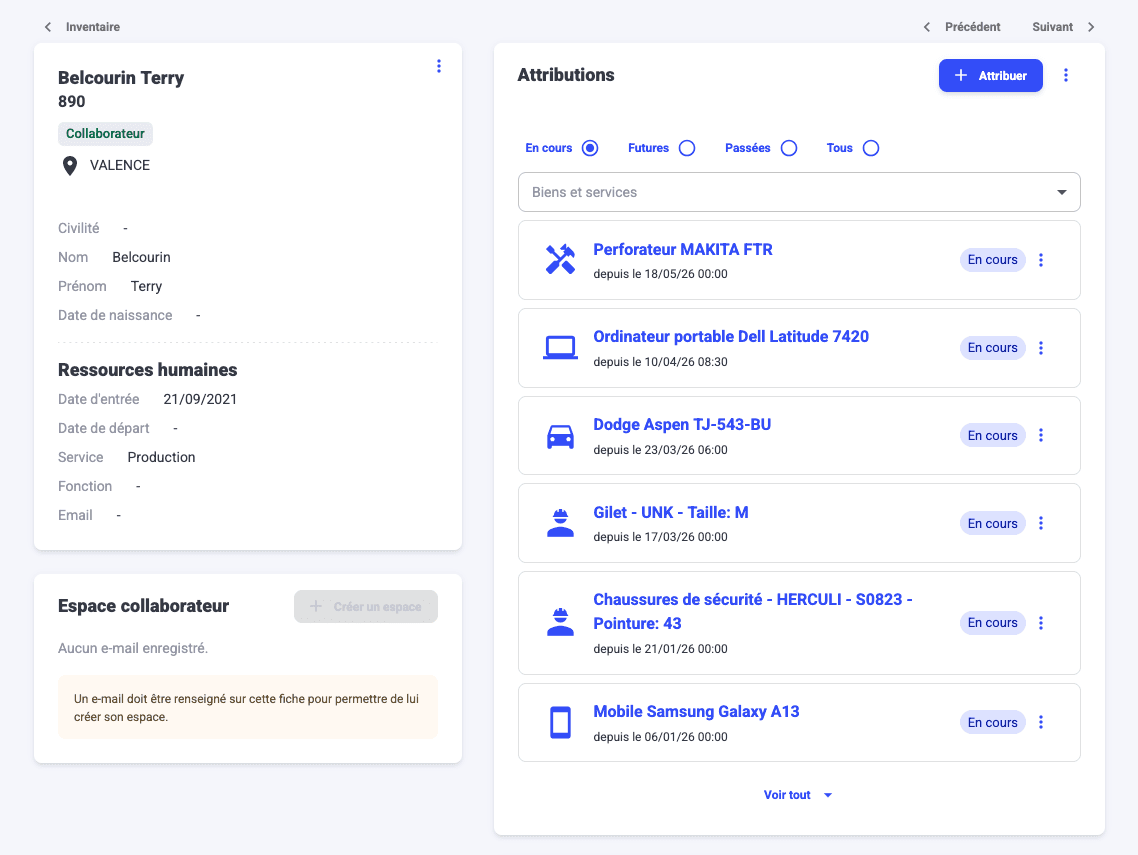 Espace collaborateur Fleezy