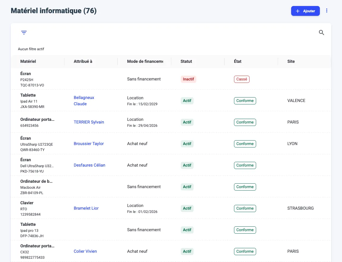 Inventaire informatique Fleezy